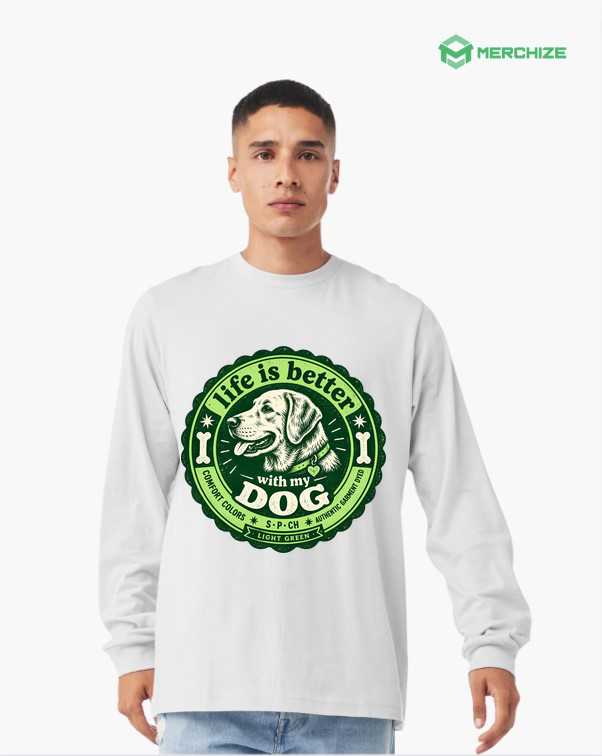Life Is Better With My Dog – Bella Canvas 3501 T-Shirt